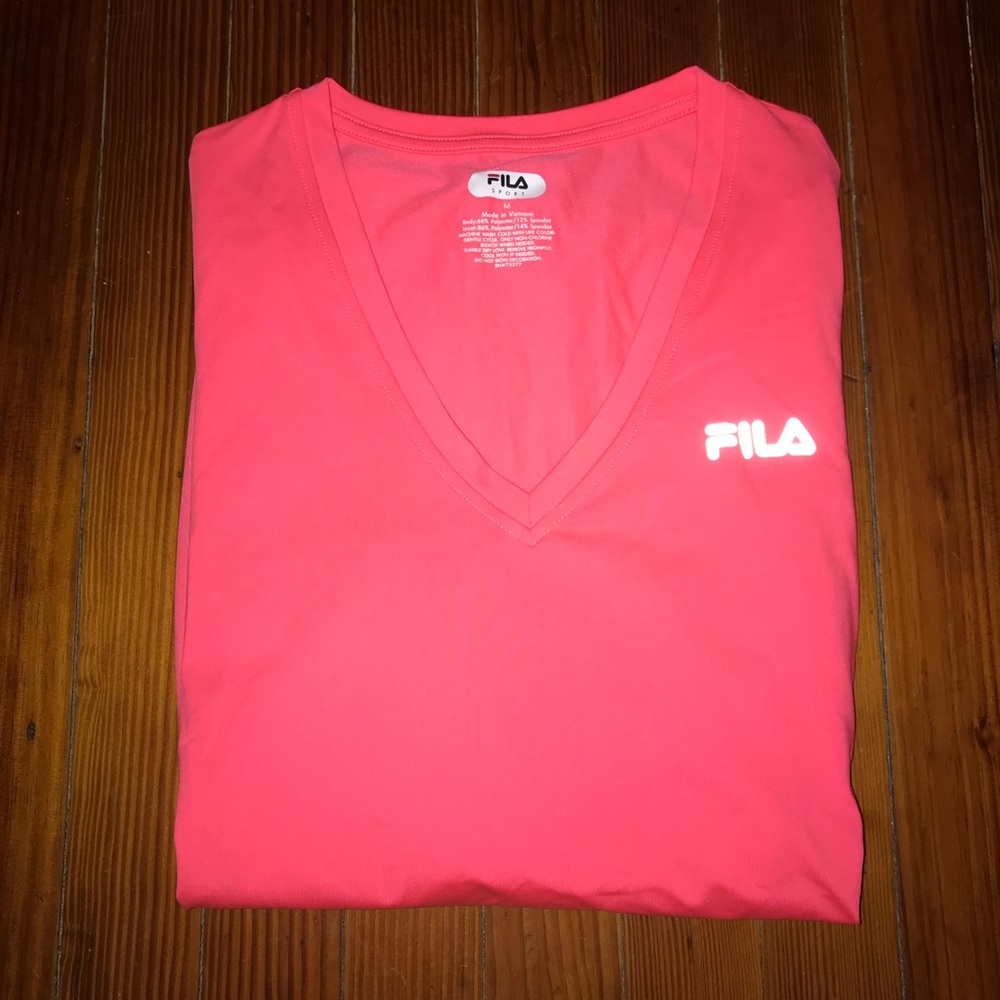Fila V-Neck Moisture Wicking Running Shirt